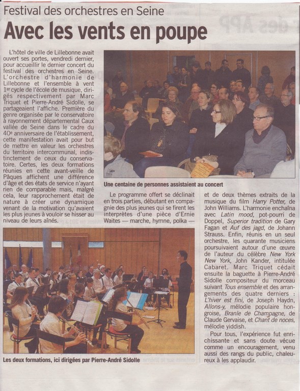 article de presse paru dans le "courrier cauchois"