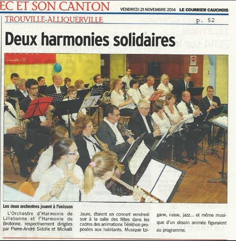 article de presse paru dans le "courrier cauchois"