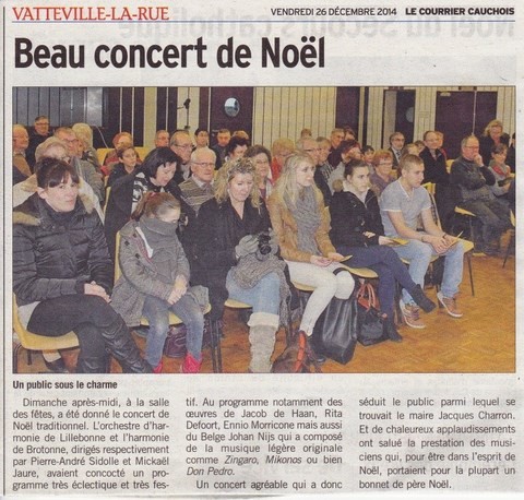 article de presse paru dans le "courrier cauchois"