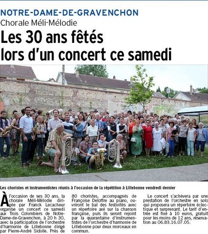 article de presse paru dans le "courrier cauchois"