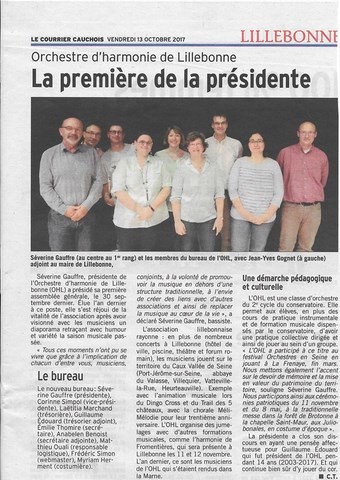 article de presse paru dans le "courrier cauchois"