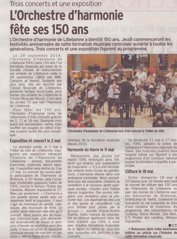 article de presse paru dans le "courrier cauchois"