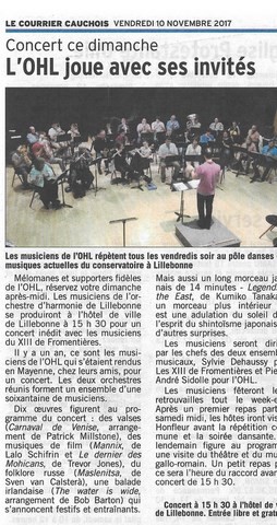 article de presse paru dans le "courrier cauchois"