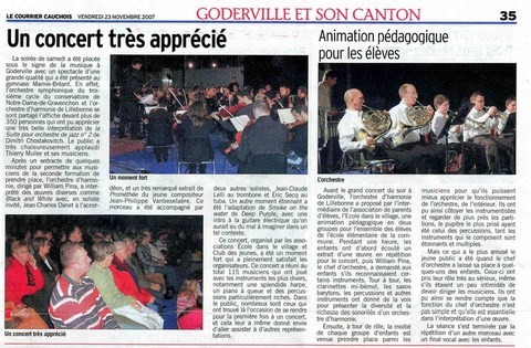 article de presse paru dans le "courrier cauchois"