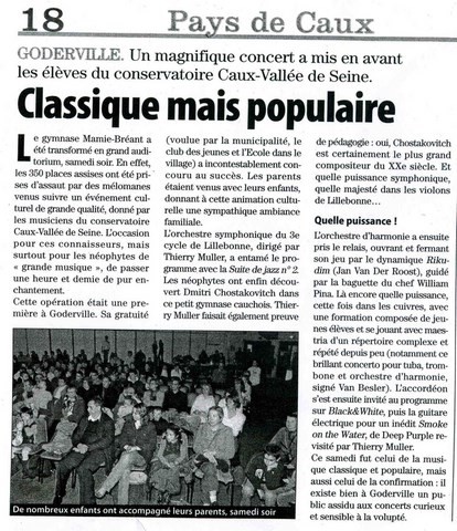 article de presse paru dans le "courrier cauchois"