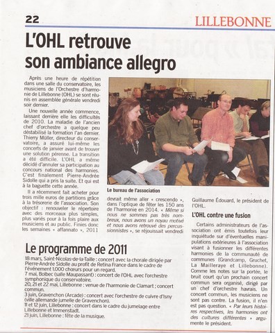 article de presse paru dans le "courrier cauchois"