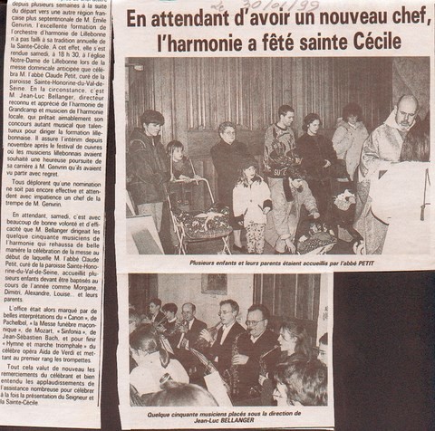 article de presse paru dans le "courrier cauchois"