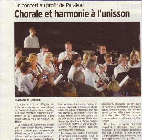 article de presse paru dans le "courrier cauchois"