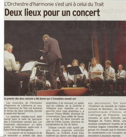 article de presse paru dans le "courrier cauchois"