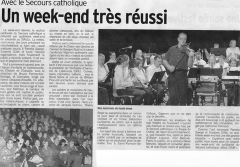 article de presse paru dans le "courrier cauchois"