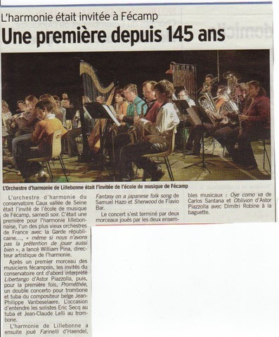 article de presse paru dans le "courrier cauchois"