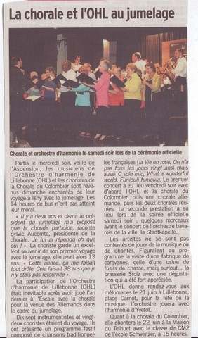 article de presse paru dans le "courrier cauchois"